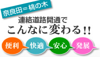 連絡道路開通でこんなに変わる
